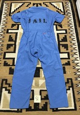 Vintage Jail Blue Dickies Jumpsuit Prison Inmate Prisoner Sz 44