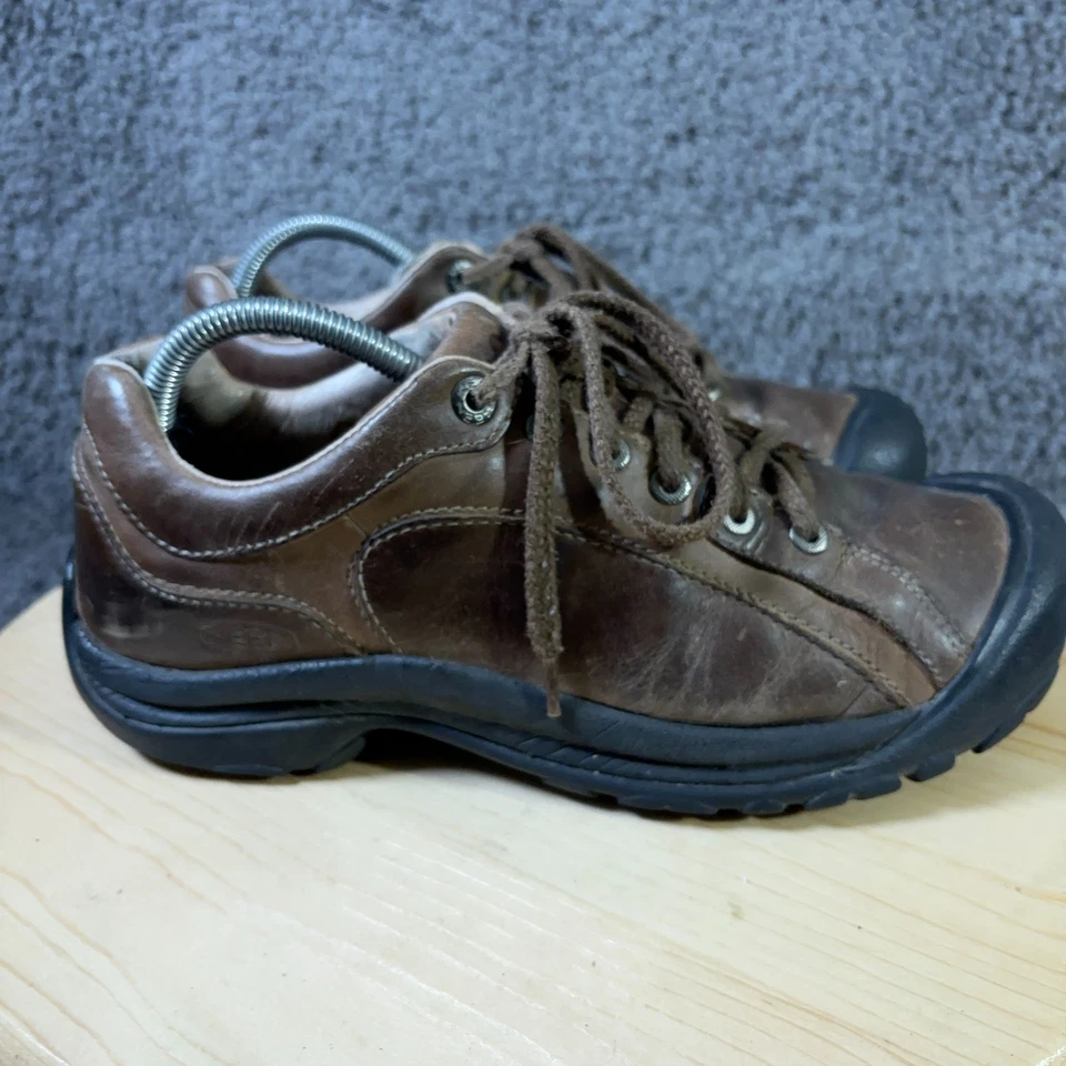 Keen Presidio Hiking Shoe Womens Size 10 Brown Leather Outdoor Trail Sneakers - Image 3 of 4