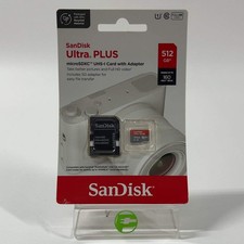 New SanDisk Ultra Plus 512GB microSDXC UHS-I Card with Adapter