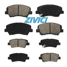 Front and Rear Ceramic Brake Pads w/Hardware for Hyundai Elantra GT Veloster