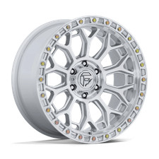 17X9 Fuel 1PC FC901 TALON 5X5.0 1MM GLOSS SILVER W/ MACHINED FACE