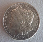 Morgan Silver Dollar Coin 1904 Mintmark: none