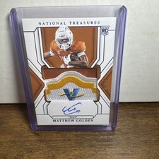 2025 Panini National Treasures Collegiate Matthew Golden /10 RPA Texas Packers