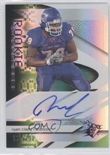 2008 SPx Rookie Signatures Green 12/199 Ryan Clady #220 Auto 0b0