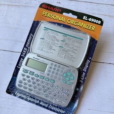 Sharp Electronics Personal Organizer English Spanish Translator EL-6900B