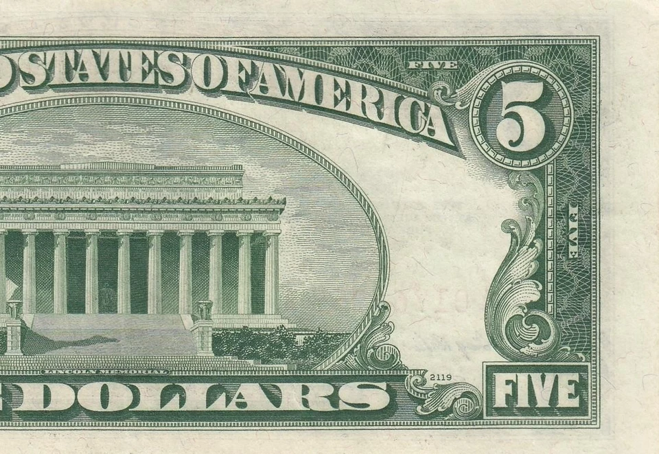 1953 UNITED STATES NOTE FIVE DOLLARS $5 "A" (( GEM UNC )) - Image 3 of 4