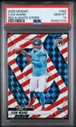 2025 Panini Mosaic Cam Ward 382 Red White Stripe Rookie RC PSA 10 NFL Titans