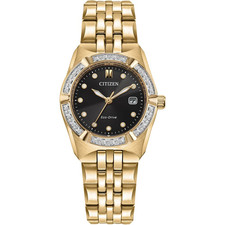 Citizen Women\'s EW9342-54E Eco-Drive Gold-Tone Diamond Watch #155 Buy Vintage Citizen Women main image 4