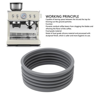 Coffee Machine Hopper Bellow Grey Silicone Bean Bin Air Blower For Barsetto SET