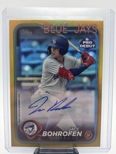 2024 Topps Pro Debut - Jace Bohrofen #PD-143 Gold Foil Autographs /50 (AU, RC)