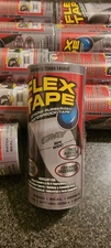 Flex Tape, 8 in x 5 ft, Gray, Original Thick Flexible Rubberized Waterproof Tape