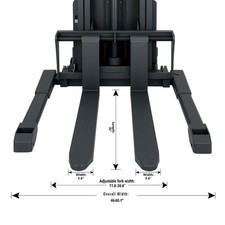 APOLLOLIFT 3300lbs Electric Pallet Stacker - close-up view