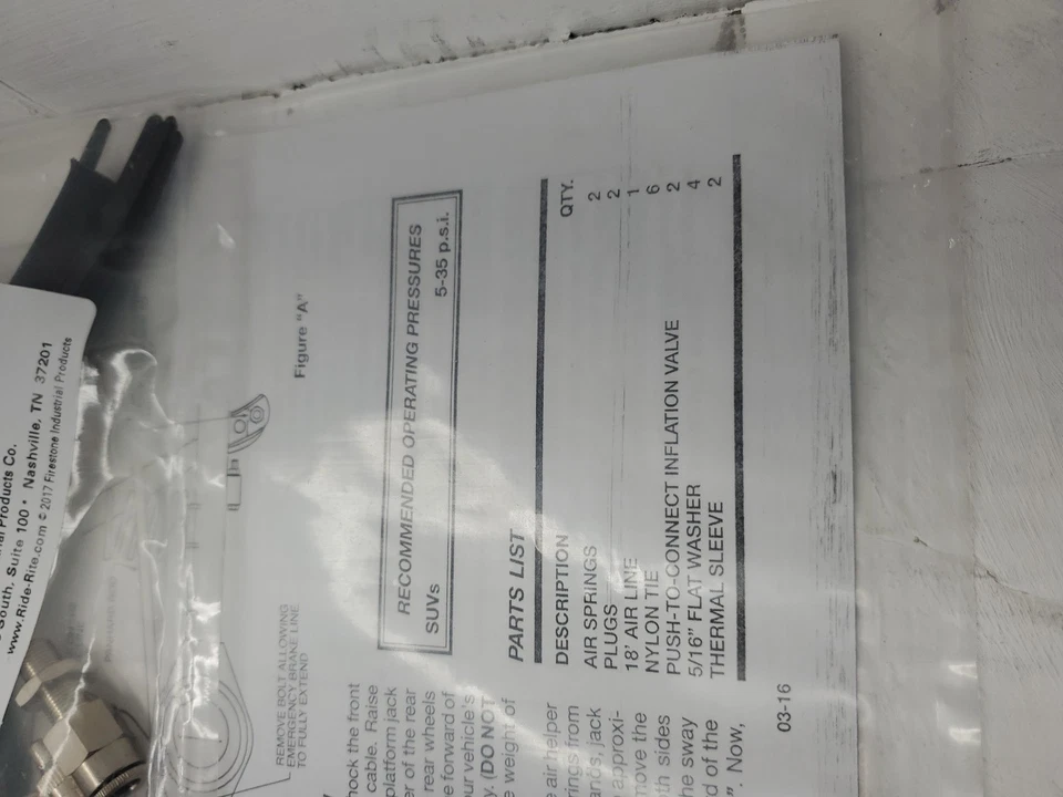 Kit de resorte auxiliar de aire trasero Firestone 4135 Coil-Rite para 98-25 Toyota 4Runner/FJ Foto 3 de 4