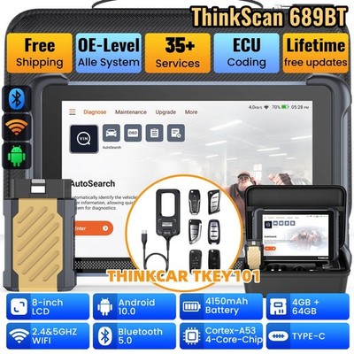ThinkCar 689BT KFZ OBD2 AUTO Diagnosegerät 35 Reset Key programming CANFD &DOIP