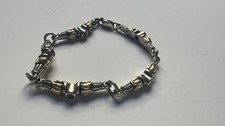 Lagos Caviar Arcadian Sterling Silver 18K Gold Citrine 22 Gram Bracelet