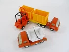 Vtg 1976 Tonka Toys - Tiny /Mini Tonka Forklift, Scrap Ladle, Flatbed Truck, Bin