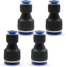 4 Pcs 6Mm to 10Mm Pneumatic Straight Reducing Push to Connect Adapter Quick Rele