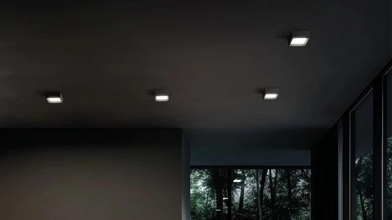 Lampada Soffitto Parete LINEA LIGHT TARA Mini Bianco Plafoniera Applique Luce, fotografia 5 di 9