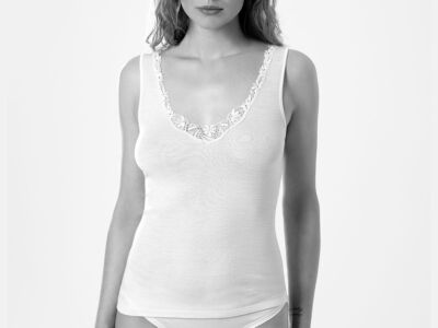 Débardeur Femme EMMEBIVI En Laine Soie Brodé - Automne/Hiver - Taille 3 à 7