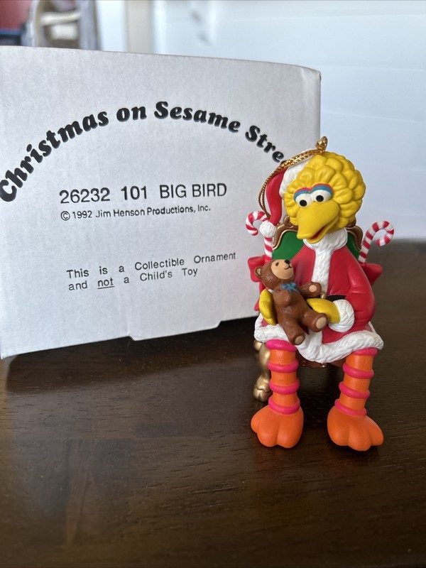 Vintage Jim Henson Christmas on Sesame Street-BIG BIRD - Ornament 1992 Excellent