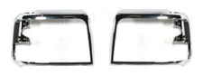 NEW CHROME HEADLIGHT BEZELS TRIM RH LH SET FOR 92-96 FORD F150 F250 F350 BRONCO
