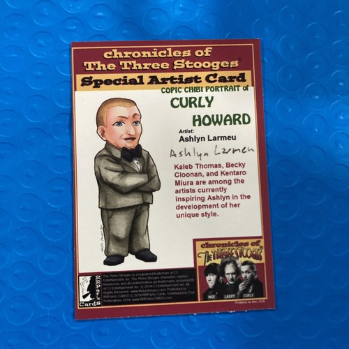 THE THREE STOOGES CURLY HOWARD "SPECIAL ARTIST CARD" RRPARK CARD 2014 - Picture 4 of 4