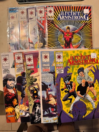 10 valiant comics archer&armstrong 2,4,8,10,11,13,14,15,16,22