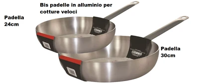 LOT DE 2 POÊLES PROFESSIONNELLES EN ALUMINIUM 30 CM 24 CM POUR LA RESTAURATIO... - Photo 1/2