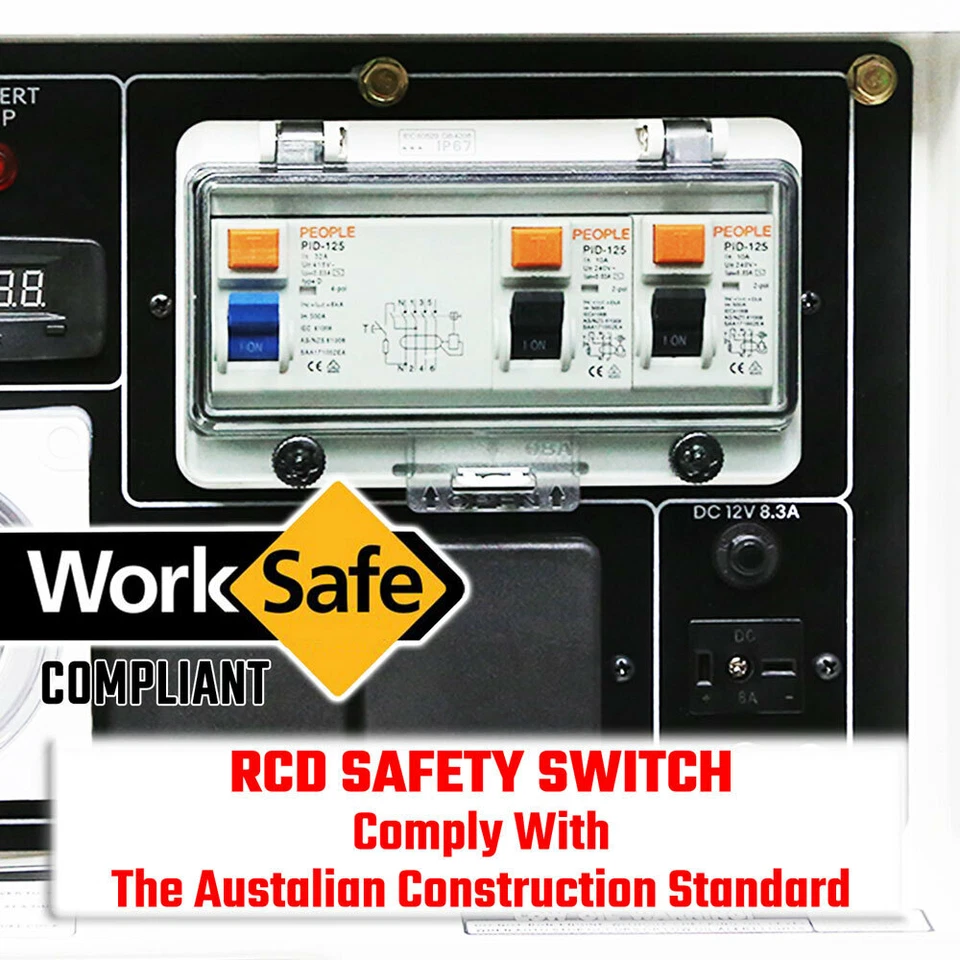 Diesel Generator 7400W Max Electric Start Work Site Camping Portable Power Suppl - image 3 of 4