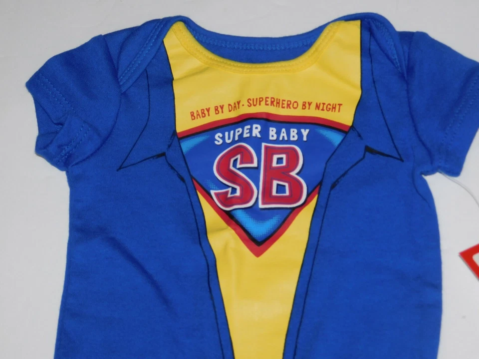 Infant 3 6 Month Boy Super Hero SuperBaby One Piece Baby Creeper - Image 2 of 4