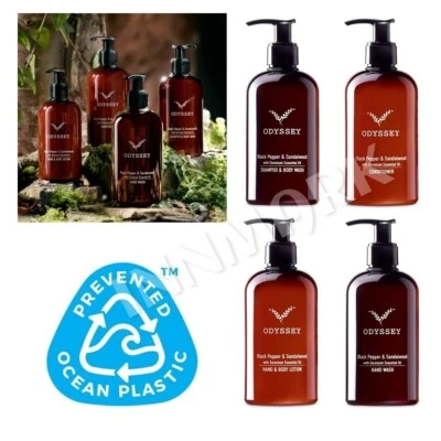 Odyssey Black Pepper and Sandalwood Shampoo Conditioner Lotion Hand Wash 300ml