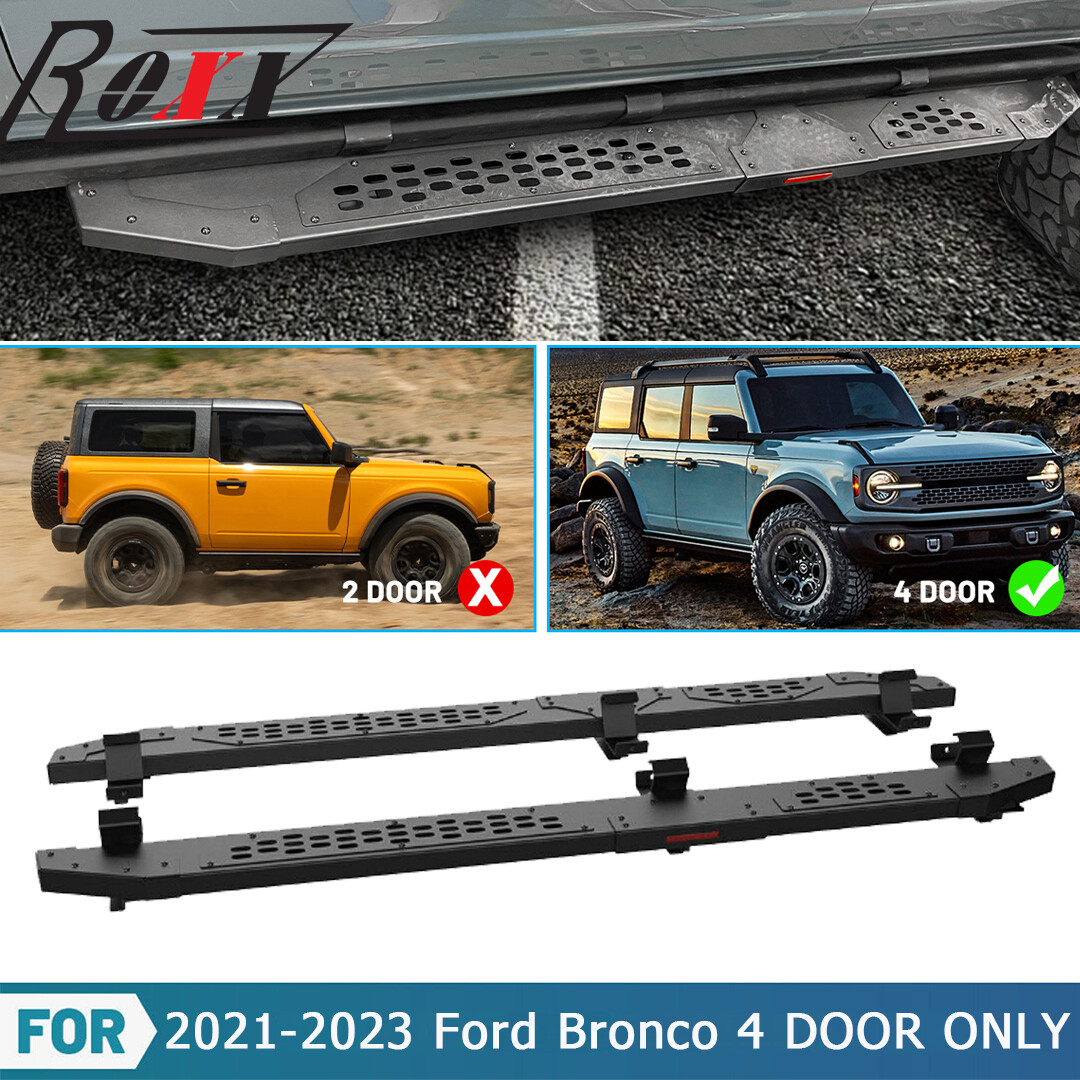 2021-2026 Rock Rail Side Steps Running Boards Nerf Bars for Ford Bronco ...