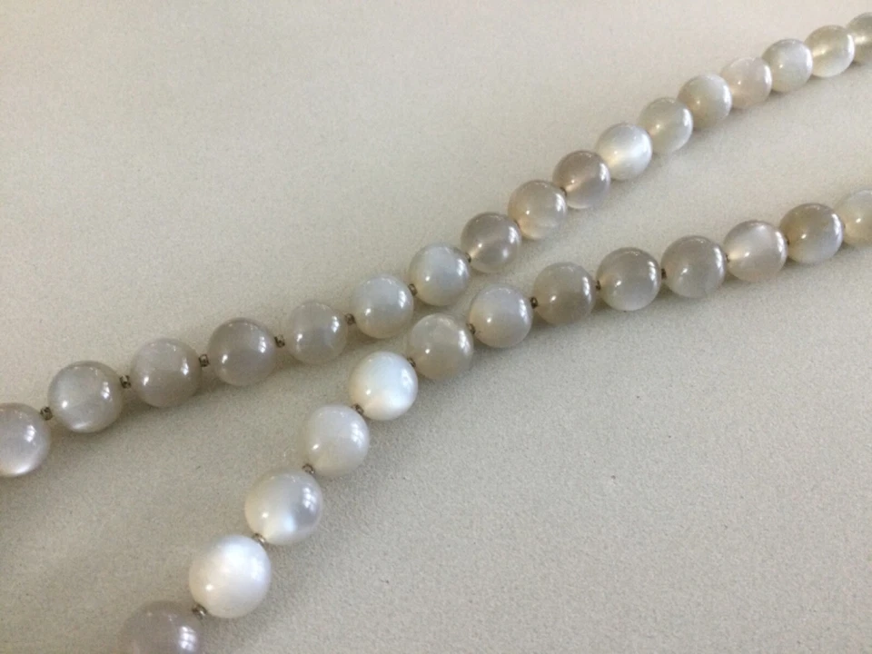 Colar e pingente feitos à mão de prata esterlina 925 natural raro verde pedra da lua - Imagem 4 de 4