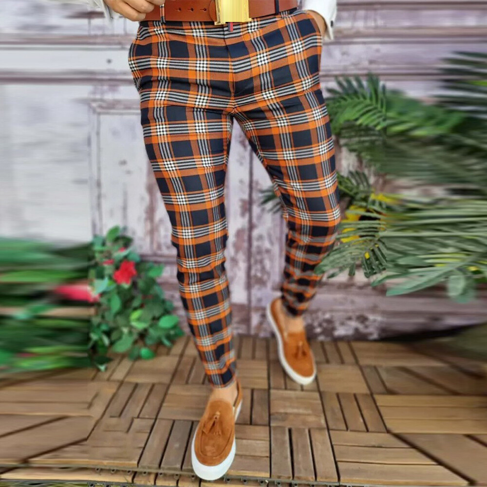 mens pants plaid