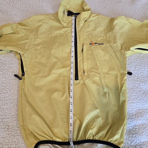 Moonstone 1/4 Zip Pullover Vented Windbreaker Rain Yellow Jacket Size S - Picture 11 of 13