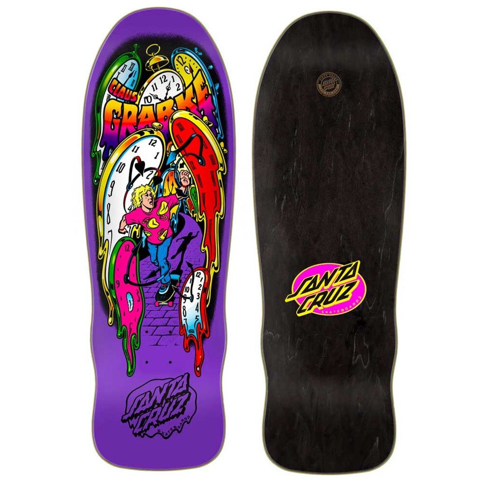 Santa Cruz Claus Grabke Melting Clocks Skateboard Deck new shrink Purple Dali