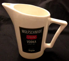Vintage Wolfschmidt Vodka (Seagrams) Advertising Pub Pitcher