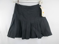 VTG 90's Nike Pleated Tennis Mini Skirt Size 8 Black Swoosh Preppy NWT NOS