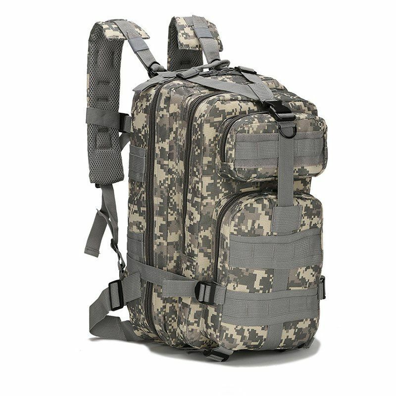 Camouflage Fishing Backpack 30l 3p Outdoor Military Molle Bag Army Rucksack Bass 