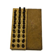 USED Young Bros 1/16” Gruv Grip Steel Stamp Letters Missing Letter I 01273