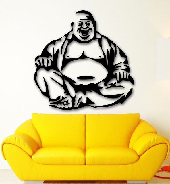 Wall Sticker Vinyl Decal Laughing Buddha Buddhism Religion Meditation