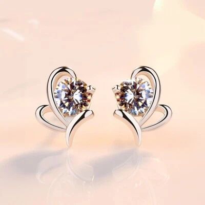 Ohrstecker Schmetterling Sterling Silber 925 Zirkonia Ohrringe Damen Mädchen - Bild 1 von 4