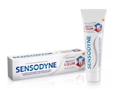 Sensodyne Sensitivity & Gum Whitening Toothpaste Gum Problems 3.4 Oz Each 8/25