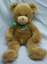 First  Main DEAN THE TAN TEDDY BEAR WITH BOW 15" Plush STUFFED ANIMAL Toy