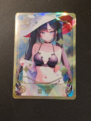 Mona Genshin Impact Goddess Story TCG Holo Sexy Waifu Anime Karte