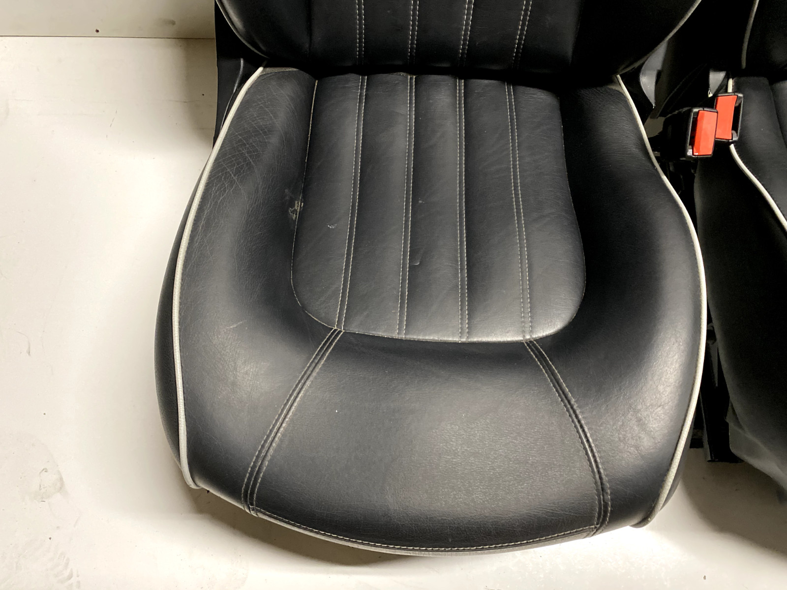 2003-2012 MASERATI QUATTROPORTE OEM LEFT RIGHT FRONT SEAT SET BLACK LEATHER PAIR