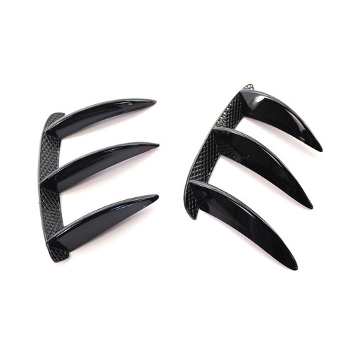 For Benz W176 A200 A250 A45 AMG Rear Lip Bumper Canards Vents Gloss Black L&R - Picture 7 of 7