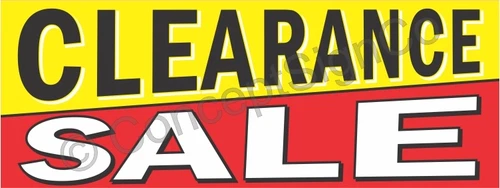 1.5'X4' CLEARANCE SALE BANNER Outdoor Indoor Sign Discount Markdown Retail Store