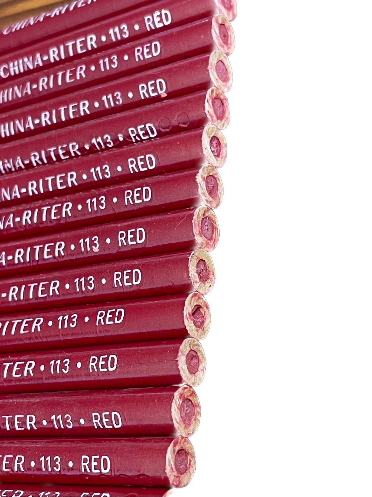 Grease Pencils Red 113 USA Associated China-Riter VTG set of 18 New Old Stock