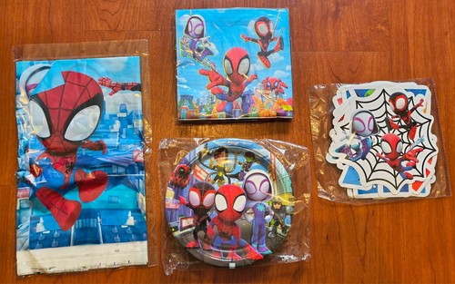 SpiderMan Marvel Geburtstag Party Set für 20 Teller Servietten Tischdecke Banner